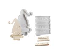 Christmas Ornament Flexible Silicone Mold for Office Decoration Santa Shaped Figurine Desktop Embellishments Molds