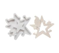 Christmas Ornament Flexible Silicone Mold for Office Decoration Star Santa Figurine Desktop Embellishments Molds Silicone Molding Craft