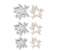 Christmas Ornament Flexible Silicone Mold for Office Decoration Star Santa Figurine Desktop Embellishments Molds Silicone Molding Craft