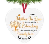 Christmas Ornament for Mother in Law Appreciation Gifts Wedding Gifts for Mother in Law from Bride Mother-in-Law Gifts from Daughter-in-Law Ceramic Ornament for Bonus Mom Mother's Day Birthday Gifts