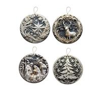 Christmas Ornament for Tree Decorations 4PC Nativity Ornaments Sublimation Unique Christmas Decor Christ Baby Mary Gift Tree Decoration Holiday Party Indoor Home Decor