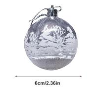 Christmas Ornament for Tree Decorations 6pc Transparent Christmas 6cm Boxed Painted Decoration Decorations Hanging Decoration Living Room & Tree Wall Art Decor