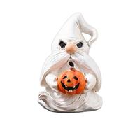 Christmas Ornament Glass Decorations Pumpkin Gnome Figurine for Indoor On The Desktop Outdoor Statue Yard Balcony Porch Home Decorations Garden Middle Finger Gnome Statue (White3, 9x8cm)