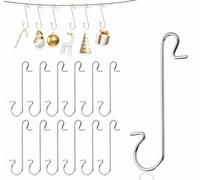 Christmas Ornament Hooks Hangers, 100pcs Hooks for Christmas Decorations with Storage Box Perfect for Art Craft Christmas Tree & Home Party Decorations - Silver