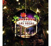 Christmas Ornament Modern Cityscape Christmas Tree Ornaments Las Vegas Cityscape Ornament Collectible Present Gift Xmas Tree Decoration
