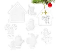 Christmas Ornament Mold Silicone Tree Ornament Mold House Shaped Resin Mold Jewelry Pendant Mold Keychain Mold Silicone Resin Crafts Mold Ornament Mold Cute Christmas Ornament Mold Silicone Craft