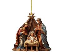 Christmas Ornament Nativity Ornaments Sublimation Unique Christmas Decor Christ Baby Mary Gift Tree Decoration Artistic Tree Ornaments for Festive Decoration