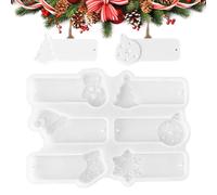 Christmas Ornament Resin Molds - Silicone Casting Tools with 6 Cavities, Flexible DIY Mould Set | For Cement Plaster Party Planner, Art Teacher, Holiday Enthusiast, Creative , DIY