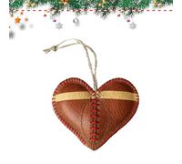 Christmas Ornament, Retro Holiday Decoration, Heart Shape and Football Christmas Ornament for Window, Wall, Bedroom, Living Room, Interior, Home and Home