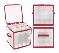 Christmas Ornament Storage, 64 Chest Grid Organizer Ball Christmas Holiday | Thick Ornaments Storage Box for Celebration for Cam