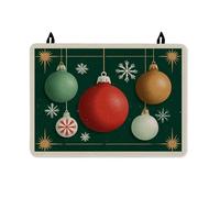 Christmas Ornament Stove Top Cover for Electric Stove, Christmas Vintage Snowflake Star Green Waterproof Cooktop Cover for Induction or Electric Festive Holiday Kitchen Decor 28x20 Inch