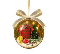 Christmas Ornament with Snow Globe - Seasonal Decoration for Trees, Sparkly, Artistic Craftsmanship with Detailed Winter Representation | Party Decoration