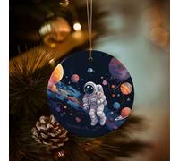 Christmas Ornament Xmas Hanging Pendant Hanging Tree Decor Christmas Astronaut Space Flight Ceramic Ornaments Farmhouse Christmas Tree Holiday Decor