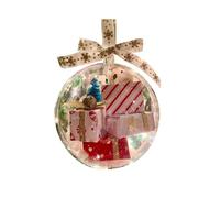 Christmas Ornament Xmas Tree Decorations Clear Bauble Ornament House Hanging Exquisite Gift-Gift Box