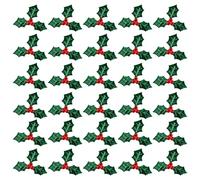 Christmas Ornaments 100Pcs Artificial Berry Leaf Picks Greenery for Diy Christmas Crafts Costume Decoration Accessories 1.2 Inch