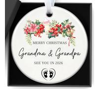 Christmas Ornaments 2024,Grandparents Gifts Merry Christmas Grandma and Grandpa See You in 2025 Expecting Baby Promoted New Grandparents to Be Pregnancy Announcement Great Gift First Time Idea Decor