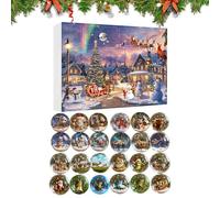 Christmas Ornaments - 2025 24-Day Animal Acrylic Set, Festive Holiday Tree Pendants, 2D Design for Easy Hanging, Premium Seasonal Decoration, Animal Ornament Set for Kids/Adults