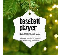 Christmas Ornaments 2025 Baseball Player Noun Definition Christmas Ornaments Funny Minimalist Dictionary Hanging Ornaments Word Description Collectible Gift for Christmas Tree Decorations Ceramic