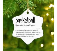 Christmas Ornaments 2025 Basketball Noun Definition Christmas Ornaments Word Description Ornament Keepsake Meaning Description Collectible Gift for Indoor Home Decor Ceramic Circle 3" White