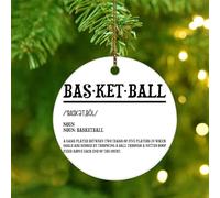 Christmas Ornaments 2025 Basketball Noun Definition Christmas Tree Ornament Funny Minimalist Dictionary Xmas Ornament Word Meaning Collectible Gift for Festive Holidays Home Decor Ceramic Circle 3"