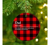 Christmas Ornaments 2025 Dad Noun Definition Christmas Ornaments Linguistics Quote Phrase Ornament Keepsake Word Description Collectible Gift for Xmas Party Decorations Ceramic Circle 3" White
