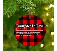 Christmas Ornaments 2025 Daughter In Law Noun Definition Christmas Tree Ornament Funny Minimalist Dictionary Ornament Keepsake Word Meaning Collectible Gift for Holiday Decoration Ceramic Circle 3"