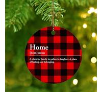 Christmas Ornaments 2025 Home Noun Definition Ornament Keepsake Word Meaning Xmas Ornament Funny Minimalist Dictionary Collectible Gift for Holiday Christmas Tree Party Decorations Ceramic Circle 3"