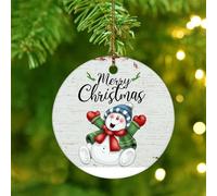 Christmas Ornaments 2025 Merry Christmas Snowman Gnome Reindeer Hanging Ornaments 2025 Xmas Ornament Winter Joyful Santa Collectible Gift for Christmas Tree Decorations Ceramic