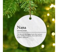 Christmas Ornaments 2025 Nana Noun Definition Xmas Ornament Word Meaning Christmas Tree Ornament Funny Minimalist Dictionary Collectible Gift for Indoor Home Decor Ceramic Circle 3" White
