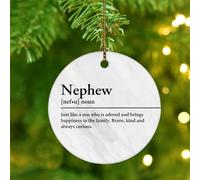 Christmas Ornaments 2025 Nephew Noun Definition Xmas Ornament Word Description Christmas Ornaments Linguistics Quote Phrase Collectible Gift for Holiday Christmas Tree Party Decorations Ceramic