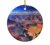 Christmas Ornaments 2025 Round Ceramic Hanging Ornament Personalized Keepsake Beauty Grand Canyon Christmas Ornaments for Christmas Tree Party Holiday Decorations Birthday Xmas Gifts