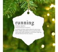 Christmas Ornaments 2025 Running Noun Definition Ornament Keepsake Word Description Hanging Ornaments Word Meaning Collectible Gift for Festive Holidays Home Decor Ceramic Circle 3" White