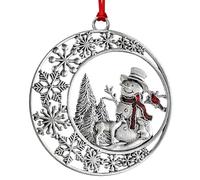 Christmas Ornaments 2025, Snowman Ornaments for Christmas Tree, Metal Snowflake Xmas Ornament, Pretty Cute Holiday Ornament, Vintage Snowman Gift