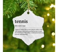 Christmas Ornaments 2025 Tennis Hanging Ornaments Concept Text Typography Ornament Keepsake Word Meaning Collectible Gift for Xmas Tree Decoration Ceramic Circle 3" White