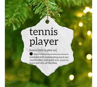 Christmas Ornaments 2025 Tennis Player Christmas Tree Ornament Word Meaning Christmas Ornaments Funny Minimalist Dictionary Collectible Gift for Christmas Tree Decorations Ceramic Circle 3" White
