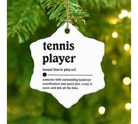 Christmas Ornaments 2025 Tennis Player Xmas Ornament Linguistics Quote Phrase Christmas Tree Ornament Word Description Collectible Gift for Holiday Christmas Tree Party Decorations Ceramic Circle 3"