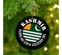 Christmas Ornaments 2025 The Greatest Place on Earth Kashmir Ornament Keepsake State Flag Travel Sports Christmas Tree Ornament Global World Flag Travel Pendant for Holidays Home Decor Ceramic