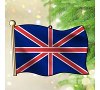 Christmas Ornaments 2025 United Kingdom Acrylic Christmas Tree Ornament Global World Flag Travel Trip Pendant Country Flag Patriotic Keepsake Collectible Gift Tree Decoration Stocking Name Tag