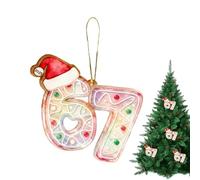 Christmas Ornaments | 2D Funny Christmas Decorations,Fun Six Seven Pendant Party Decorations | for Holiday Birthday Wall Door Window Indoor Outdoor Living Room Bedroom
