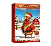 Christmas Ornaments , 2D Reusable 24 Days, Countdown to Christmas Chick Calendar - For Christmas Tree, Window, Wall, Door, Friends, Teenagers, Animal Lovers, Children