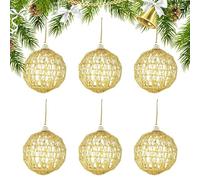 Christmas Ornaments - 6 Piece Hollow Pendant | Hangable Balls | for Indoor Outdoor Shopping Mall Window Store Home Holiday Party Festival
