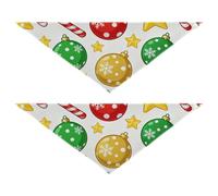 Christmas Ornaments and Candy Canes Dog Neckwear Soft Light Skin 2 Piecing Set for a Gift Pets Want to Ddress Up 25 1 × 9 8in