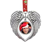 Christmas Ornaments Angel Wings - A Piece Of My Heart Is In Heaven Ornament | Memorial Ornament Christmas Tree | Angel Wings Picture Frame Memorial Ornament For Loss Of Loved