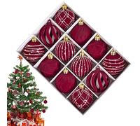 Christmas Ornaments Ball | Hangable Pendant Decor - 2.4 Inch Christmas Ball Ornaments for Tabletop Fireplace Garden Stair Banister Window Porch Pathway Garland Tree