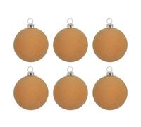 Christmas Ornaments Balls Set - Flocking Baubles for Festive Display | Soft Touch Finish with Hanging Loop Feature, Shatter Resistant Build, Ideal for Tree, Fireplace, Shelf, Holiday Decor