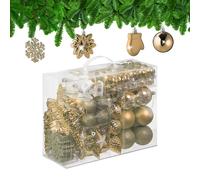 Christmas Ornaments Baubles Decorations Tree Plastic Non-Breakable Snowflakes