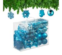 Christmas Ornaments Baubles Decorations Tree Plastic Non-Breakable Snowflakes