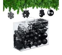 Christmas Ornaments Baubles Decorations Tree Plastic Non-Breakable Snowflakes