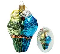 Christmas Ornaments Bird Watcher Collection Glass Blown Ornaments Parrot Figurines Hanging Home Decorations Handmade Ornament Birds Fall in Love,for Animal Lovers,Trees Home Christmas Party