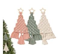 Christmas Ornaments,Christmas Macrame Ornaments Tree - Craft Kit for Fireplace Living Room Nursery Dorm Bedroom Beginner Women Men